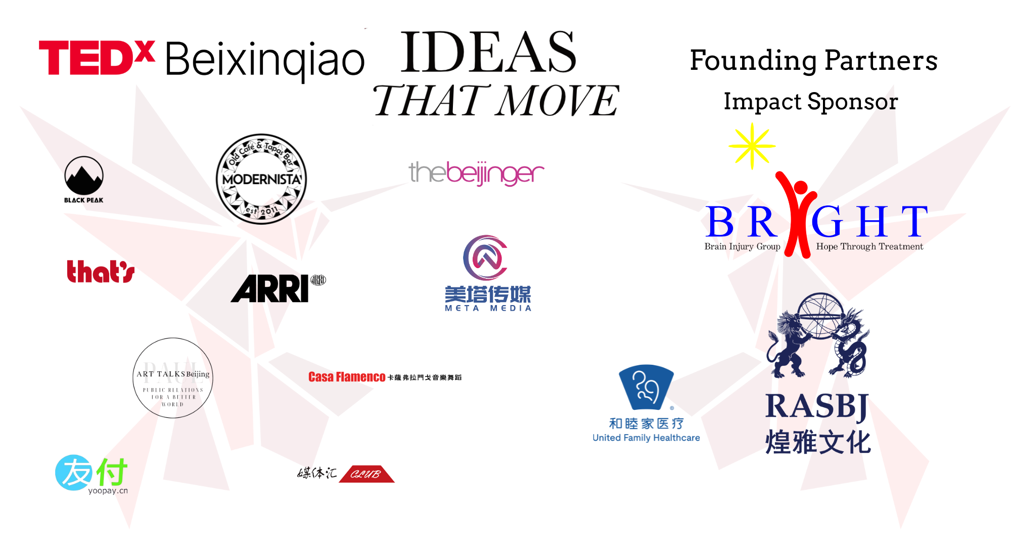 Collage of TEDx Beixinqiao sponsors